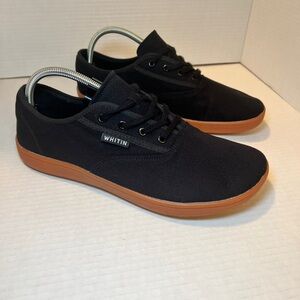 Whitin Black Gum Canvas Minimalist Barefoot Wide Sneakers Men’s Size 10.5 / 11